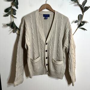 Towncraft Tan Cable Knit Cardigan